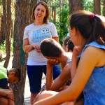 Glenda teaching teens at Camp Mayak.